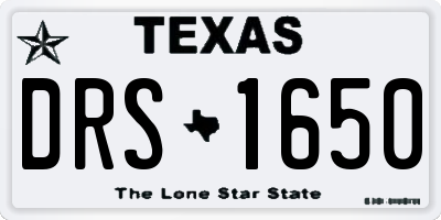 TX license plate DRS1650
