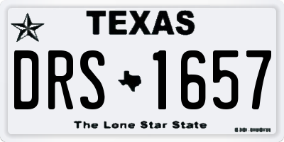 TX license plate DRS1657