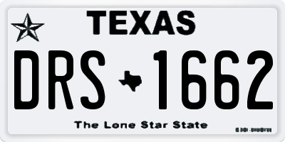 TX license plate DRS1662