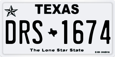 TX license plate DRS1674