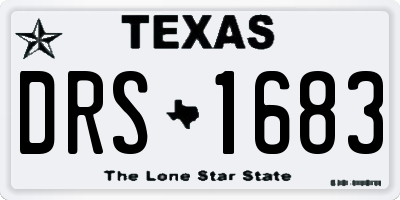 TX license plate DRS1683