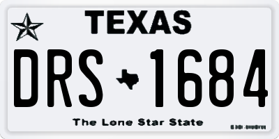 TX license plate DRS1684
