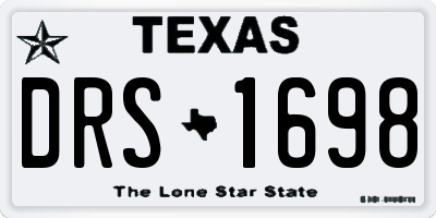 TX license plate DRS1698