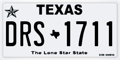 TX license plate DRS1711