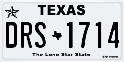 TX license plate DRS1714