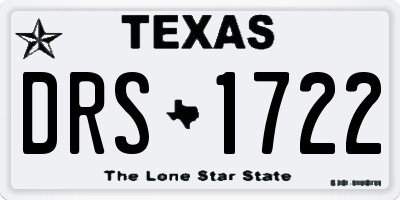 TX license plate DRS1722