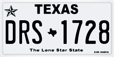 TX license plate DRS1728