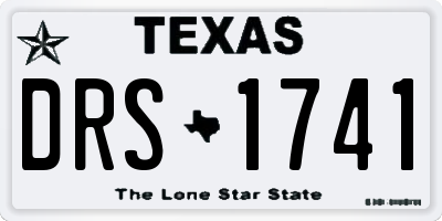 TX license plate DRS1741