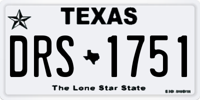 TX license plate DRS1751