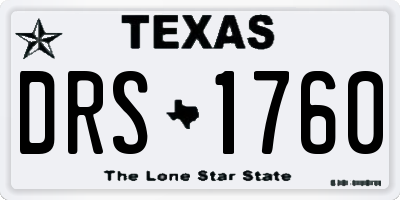 TX license plate DRS1760
