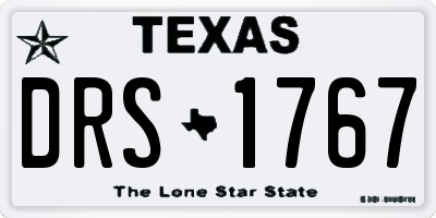 TX license plate DRS1767