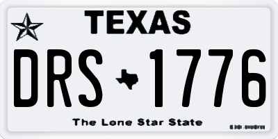 TX license plate DRS1776
