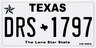 TX license plate DRS1797