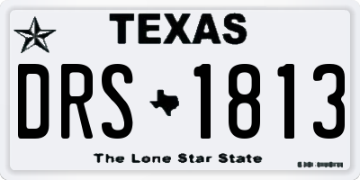 TX license plate DRS1813
