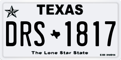 TX license plate DRS1817