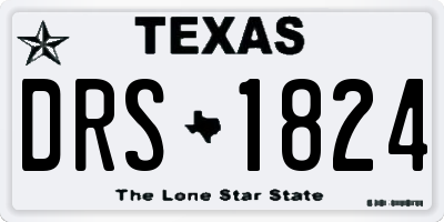 TX license plate DRS1824