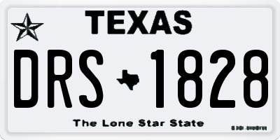 TX license plate DRS1828