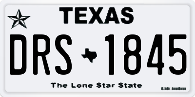 TX license plate DRS1845