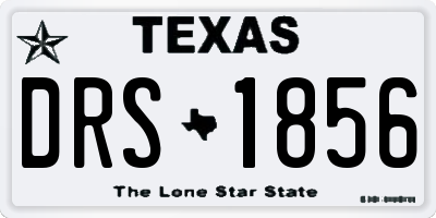 TX license plate DRS1856