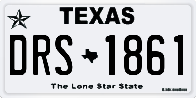 TX license plate DRS1861