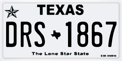 TX license plate DRS1867