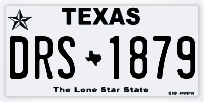 TX license plate DRS1879