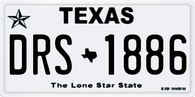 TX license plate DRS1886
