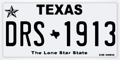 TX license plate DRS1913