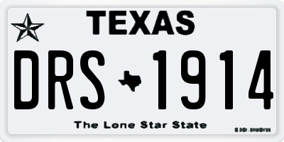 TX license plate DRS1914