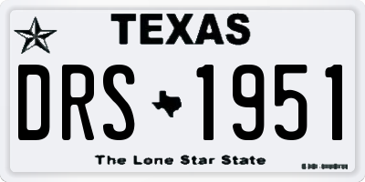 TX license plate DRS1951