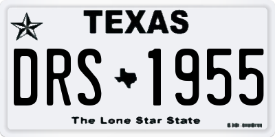 TX license plate DRS1955