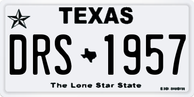 TX license plate DRS1957