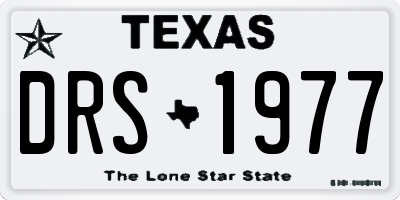 TX license plate DRS1977