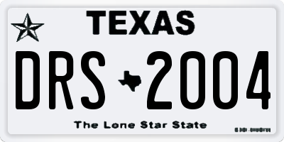 TX license plate DRS2004