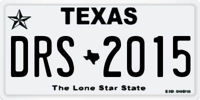TX license plate DRS2015