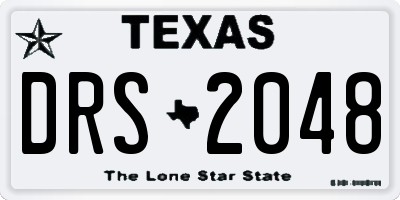 TX license plate DRS2048