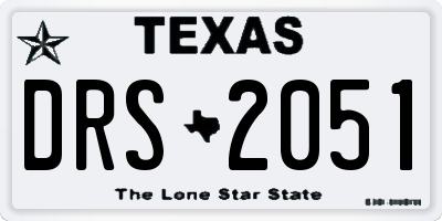 TX license plate DRS2051