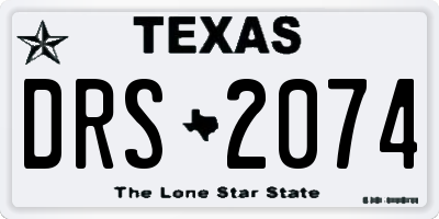 TX license plate DRS2074