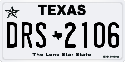 TX license plate DRS2106