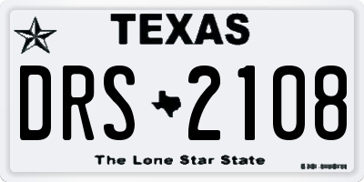TX license plate DRS2108