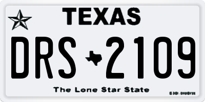 TX license plate DRS2109
