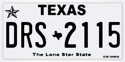 TX license plate DRS2115