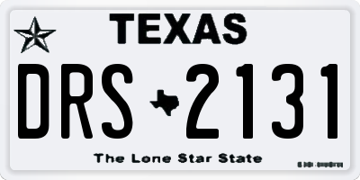TX license plate DRS2131