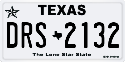 TX license plate DRS2132