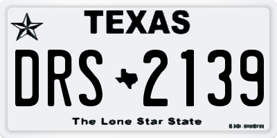 TX license plate DRS2139
