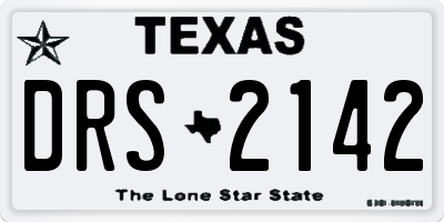 TX license plate DRS2142