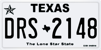 TX license plate DRS2148