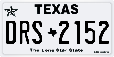 TX license plate DRS2152