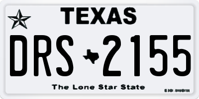 TX license plate DRS2155