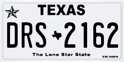 TX license plate DRS2162